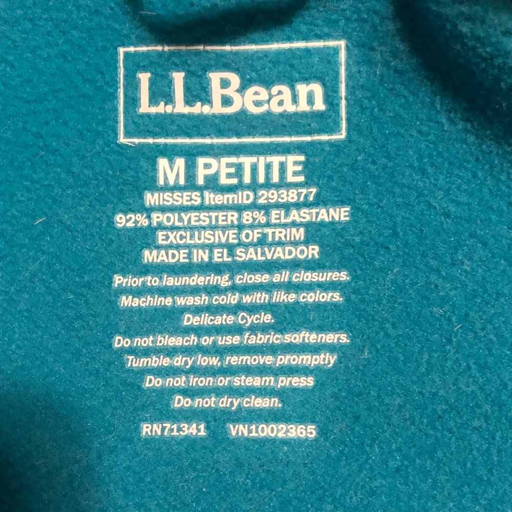 L.L. Bean Women's Deep Teal Ski Jacket - Picture 8 of 8